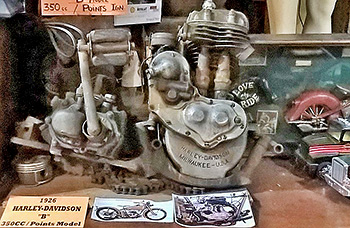 Bear's Vintage Metalworks Harley Museum in downtown Ravenna Ohio